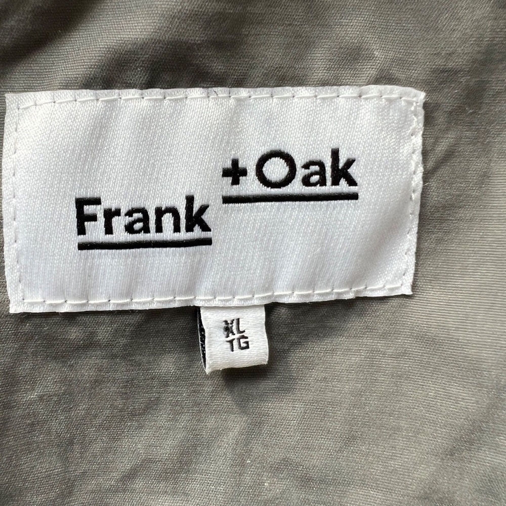 Frank & Oak Men Jacket Gray Full Zipper Hood w Drawstring XL Style 1410016 Lined - Picture 5 of 6
